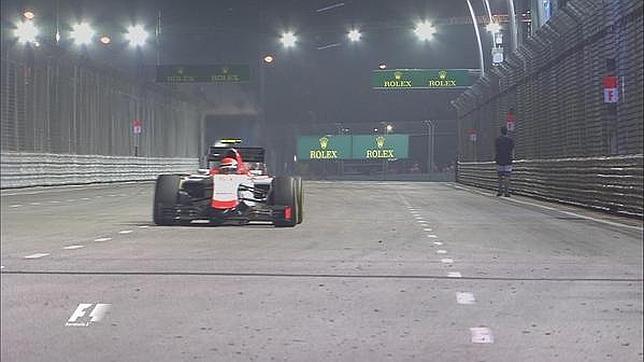 Un espontáneo se cuela en el GP de Singapur