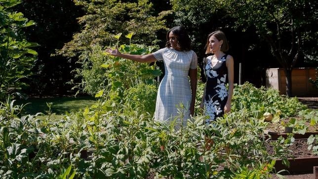 Un cocinero español en el huerto ecológico de los Obama