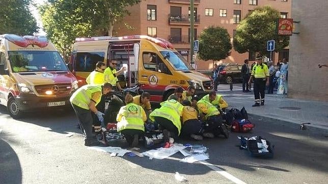 Herido muy grave un motorista tras chocar con un taxi en Delicias