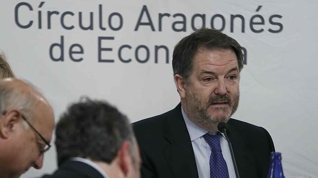 Bieito Rubido durante la convención en el Círculo Aragonés de Economía