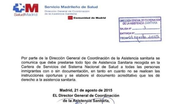 Más de mil personas en situación irregular han recibido atención sanitaria en Madrid