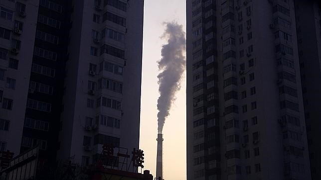 Una chimenea en Pekín