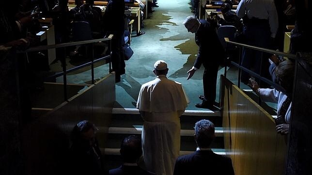 El Papa Francisco, antes de su intervención ante las Naciones Unidas en su sede en Nueva York (Estados Unidos) el pasado 25 de septiembre