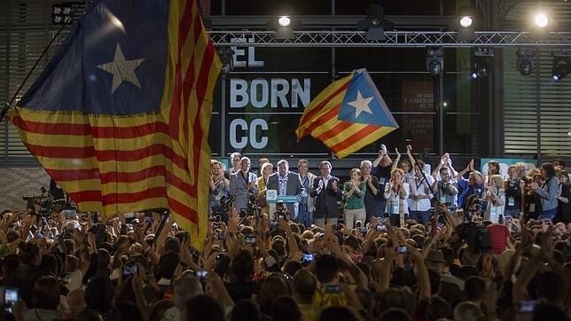 Imagen de las elecciones catalanas en la zona de Junts Pel Si