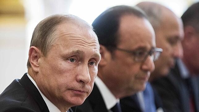 Putin y Hollande, en su encuentro en París.