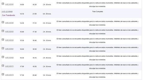 Restablecida la circulación del AVE en todos los tramos afectados