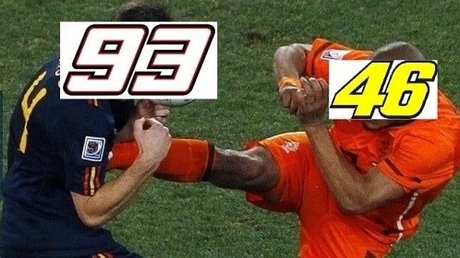 Los mejores memes de la patada de Rossi a Márquez