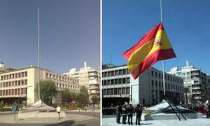 Roban una bandera española de 30 metros en Granada