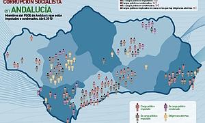 El PP presenta el «mapa de la corrupción socialista» en Andalucía