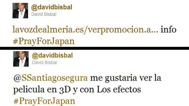 Bisbal usa el terremoto de Japón para promocionar un concierto en Twitter