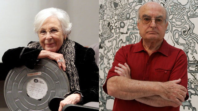 La cineasta cordobesa Josefina Molina y el pintor sevillano Luis Gordillo, Hijos Predilectos de Andalucía en 2012