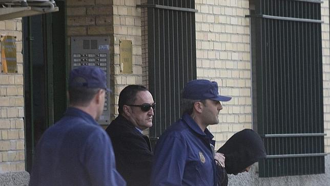 Miguel Carcaño cuando acudió a la reconstrucción del asesinato