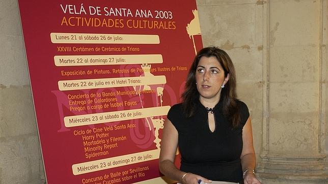 Díaz durante la presentación de la Velá de Santa Ana