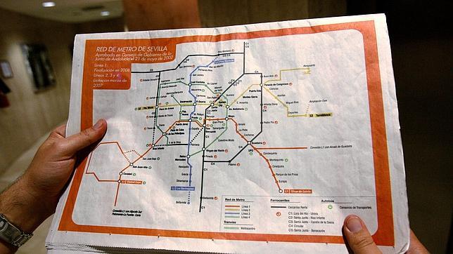 El folleto que buzoneó Monteseirín con la red completa de metro y sus paradas