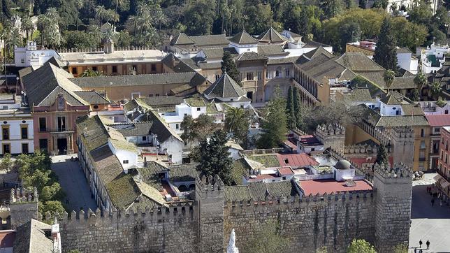 Vista aérea de los Reales Alcázares