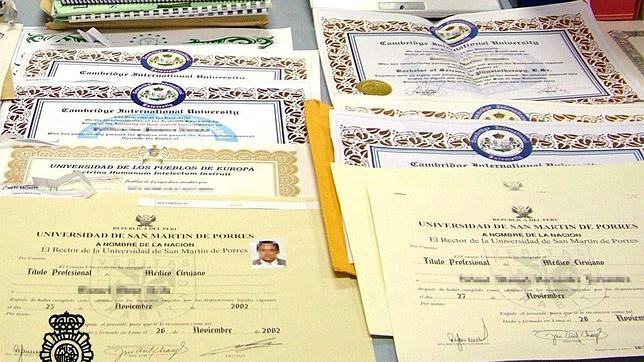 Más de 600 detenidos en una operación contra una red de falsificación de títulos académicos