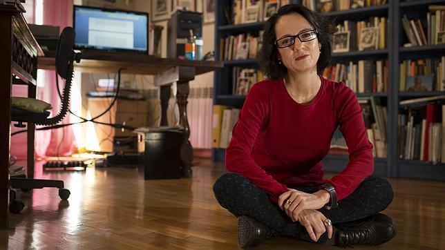 Marta Sanz, en su casa de Madrid