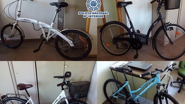 Detenido por robar cuatro bicicletas y un casco integral de motorista
