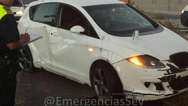 Tres heridos al volcar un coche por esquivar a un perro en la Súper Norte