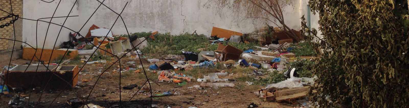 Estado en el que ha quedado el solar después de arder