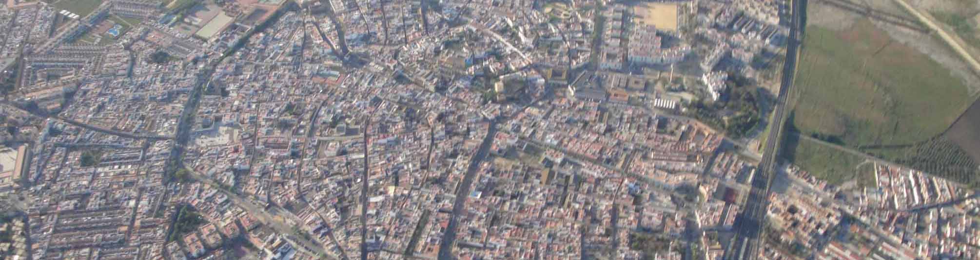 Vista aérea de la localidad de Utrera/ A.F.