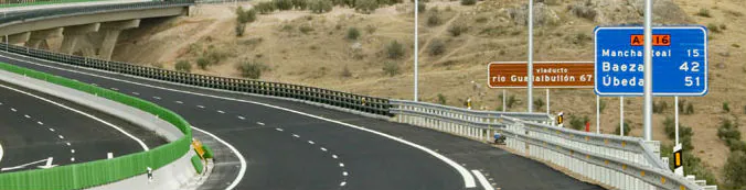 Tramo de la autovía del olivar entre Jaén y la variante de Mancha Real
