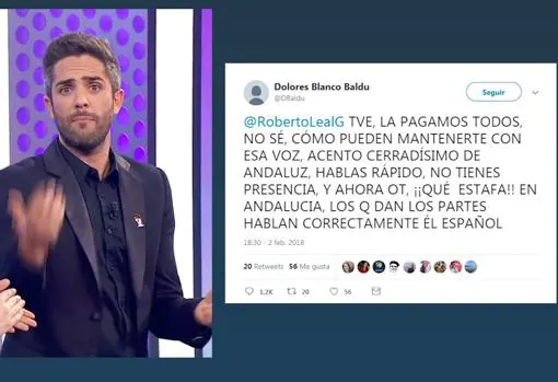Ataque de una tuitera al presentador Roberto Leal