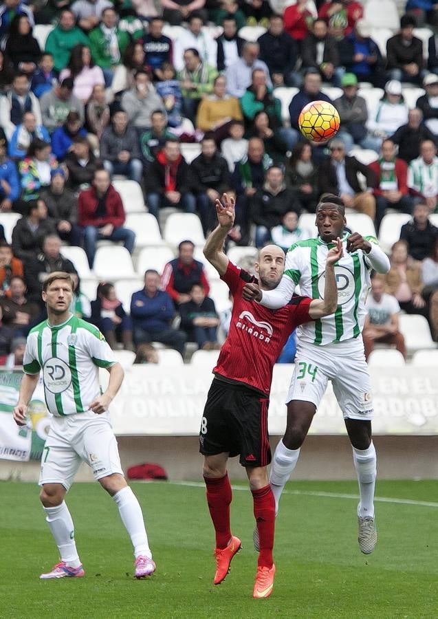 Derrota blanquiverde en El Arcángel (1-2). La lluvia ha sido una de las protagonistas de un vistoso partido entre el Córdoba y el Mirandés