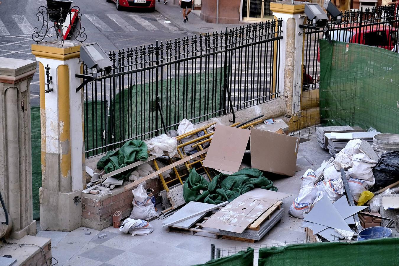 Obras en la basílica de la Macarena