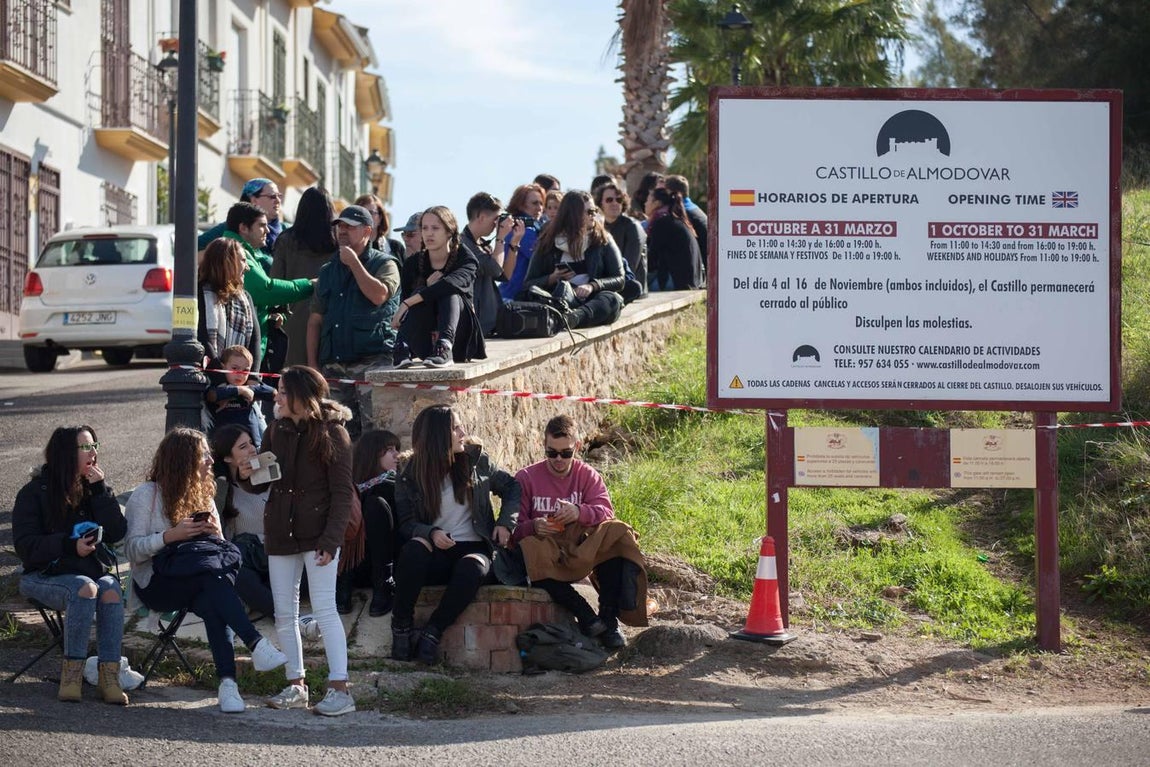 Estampas del rodaje de «Juego de Tronos» en el Castillo de Almodóvar