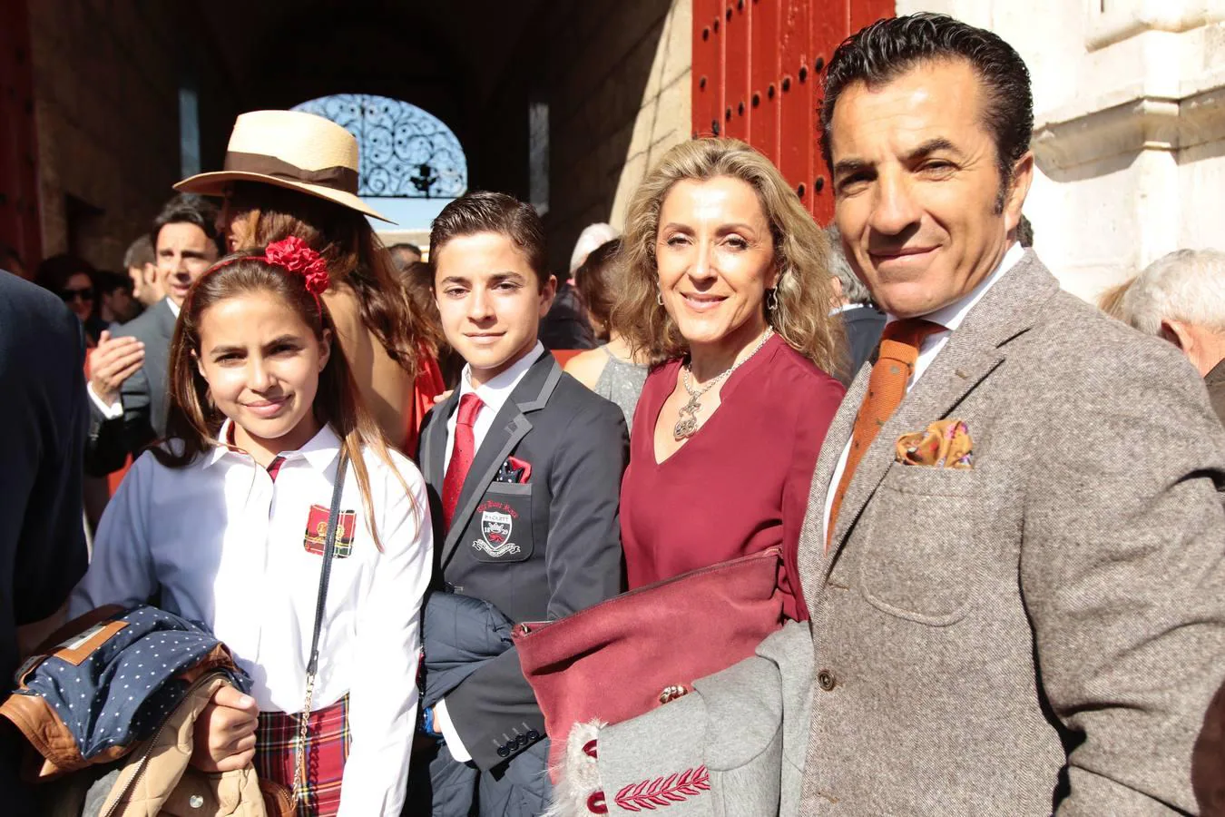 José Pedro Prados «el Fundi» y su familia, Carolina Prados, José Luis Prados y Ana Belén Escolar