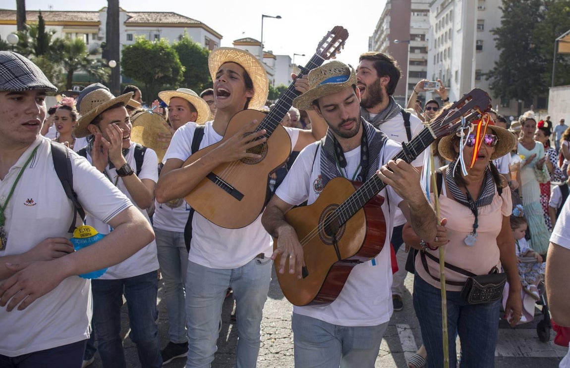 Los peregrinos de Huelva ya van para el Rocío