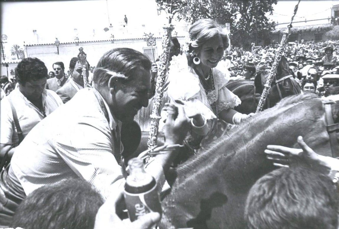 La Reina Doña Sofía, en el Rocío en 1984
