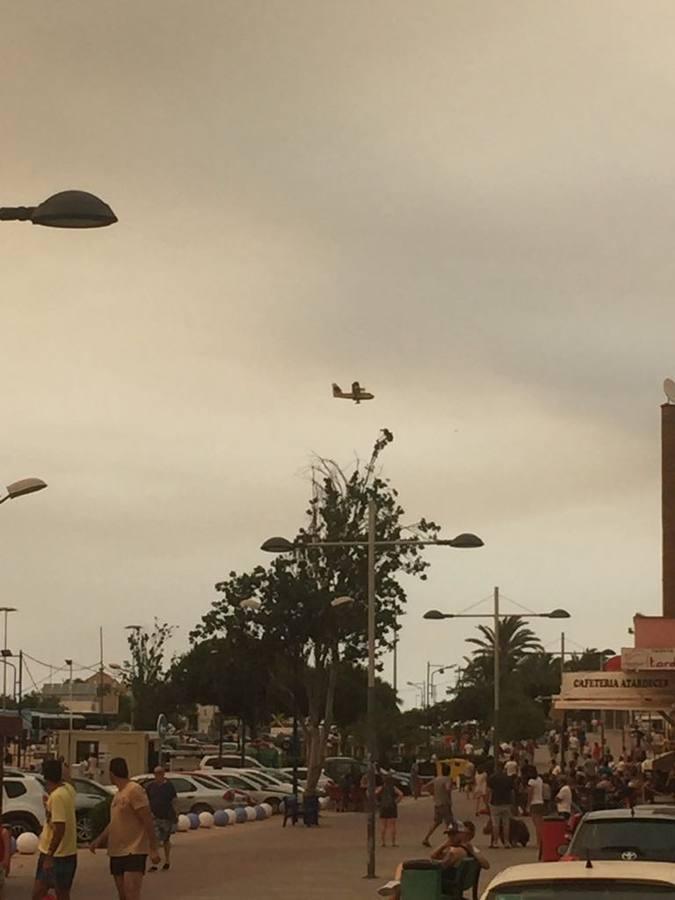 Las fotos del fuego desde Matalascañas