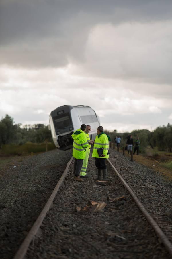 El accidente del tren Málaga-Sevilla en Arahal, en imágenes