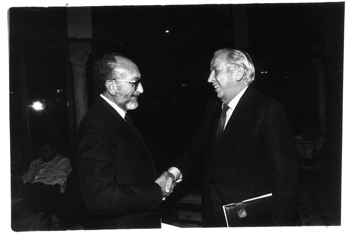 Saludando al que fuera presidente de los empresarios andaluces Manuel Otero Luna