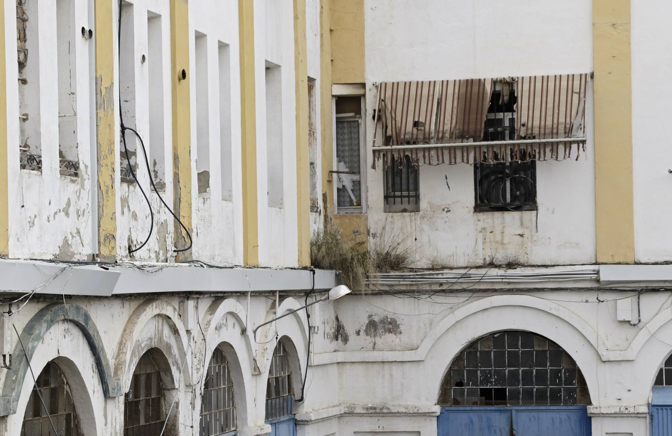 El interior del recinto que habitan okupas en Nervión
