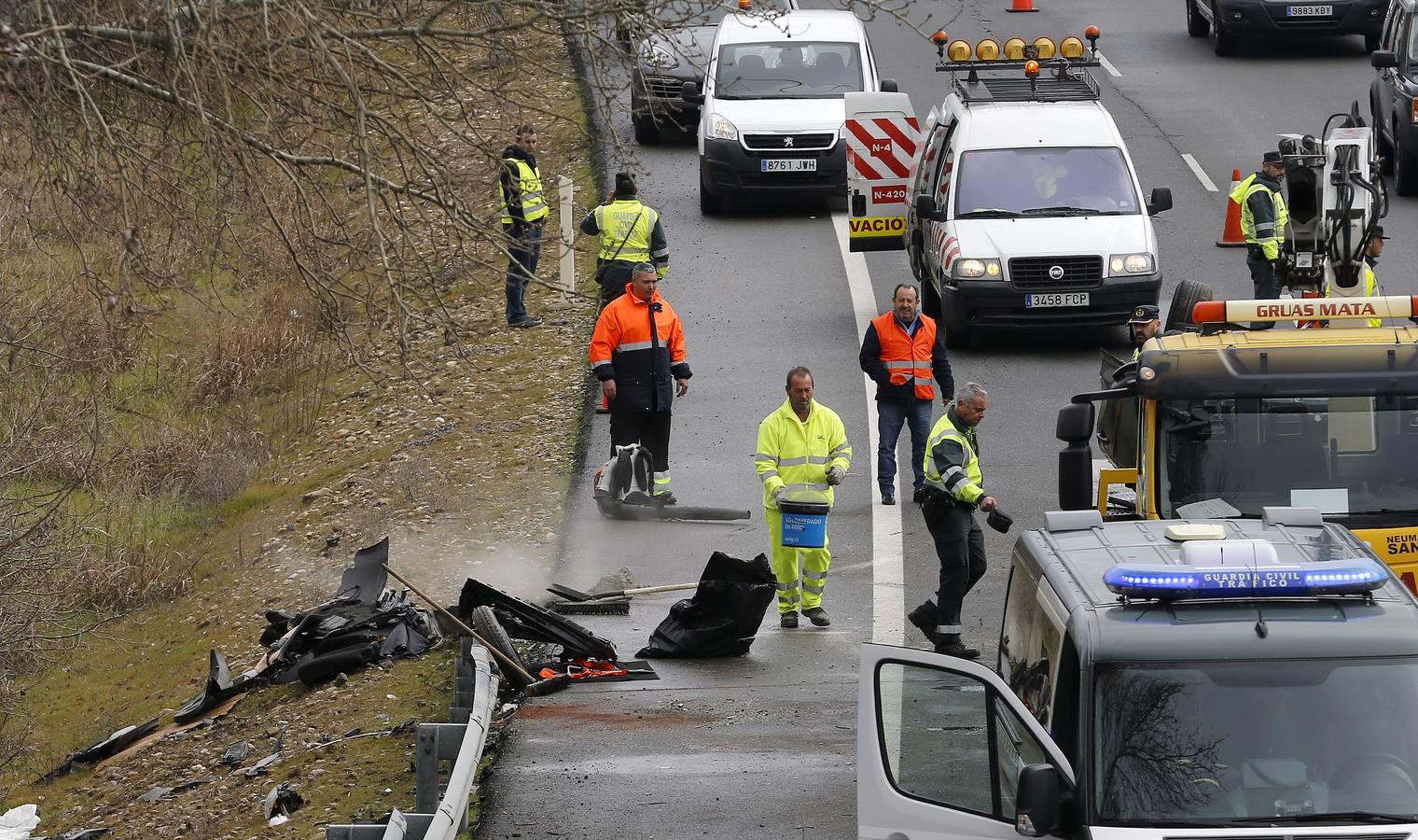 Las imágenes del accidente mortal en la A4 de Córdoba