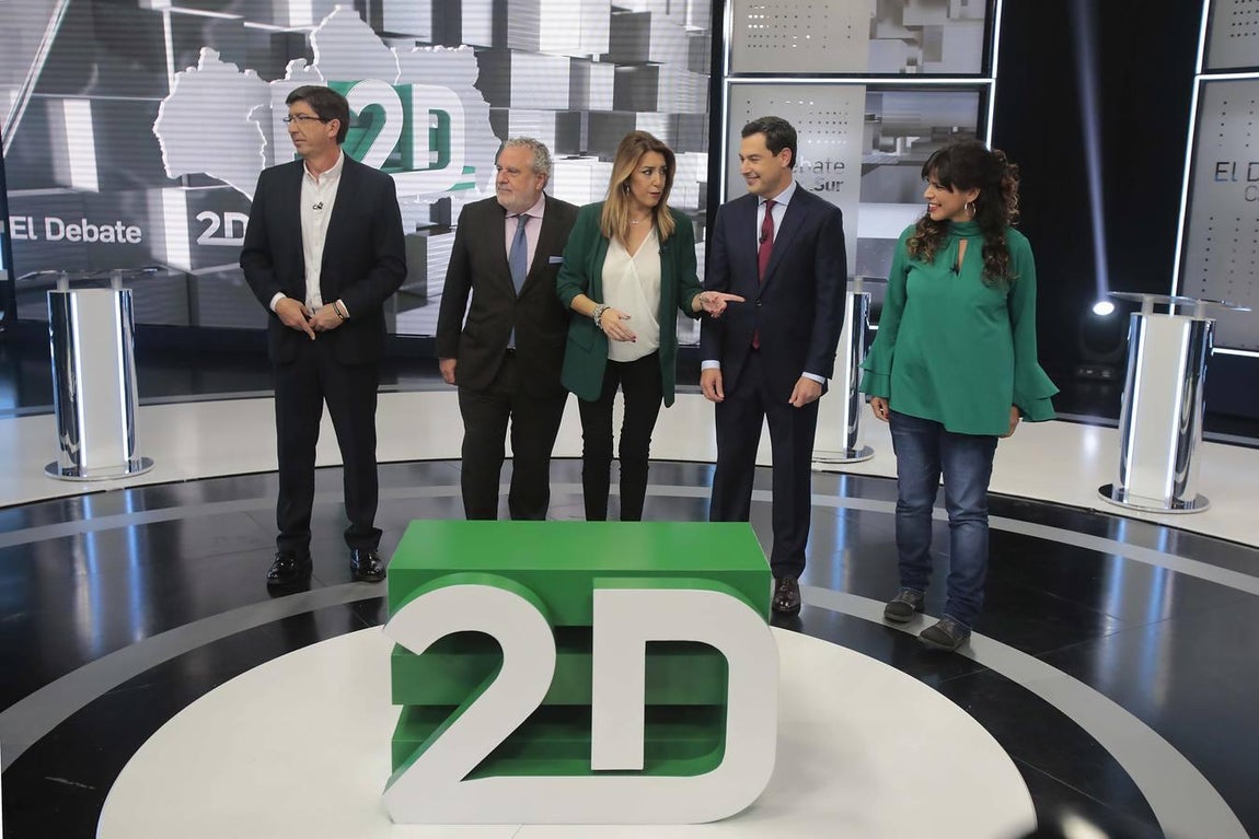En imágenes, primer debate electoral de los líderes políticos andaluces en Canal Sur