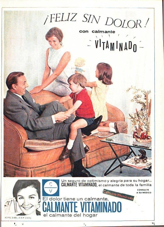 «¡Feliz sin dolor!»: así se anunciaba Calmante Vitaminado en ABC en los años 60
