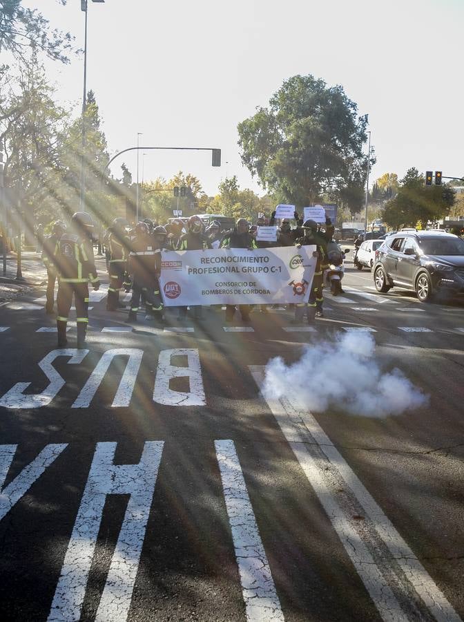 La protesta de los bomberos del Consorcio de Córdoba, en imágenes