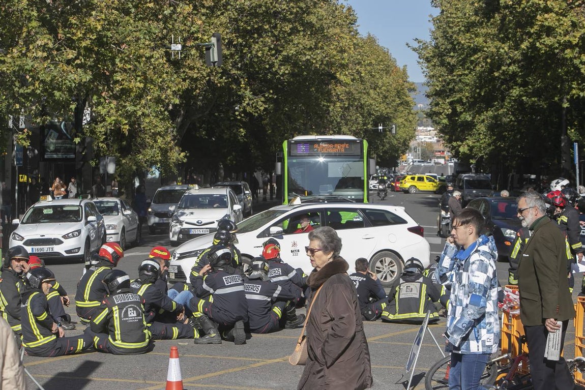 La protesta de los bomberos del Consorcio de Córdoba, en imágenes