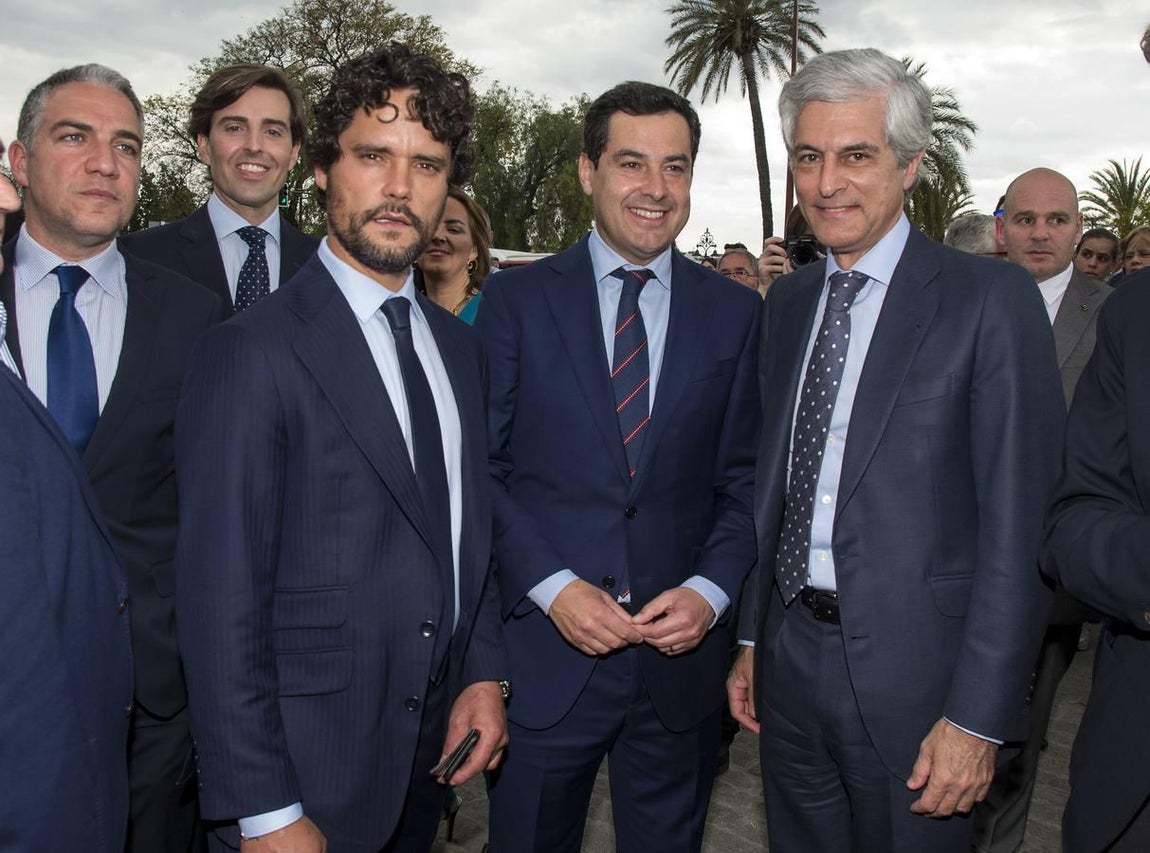 Elías Bendodo, Miguel Abellán, José Manuel Moreno Bonilla y Adolfo Suárez Illana