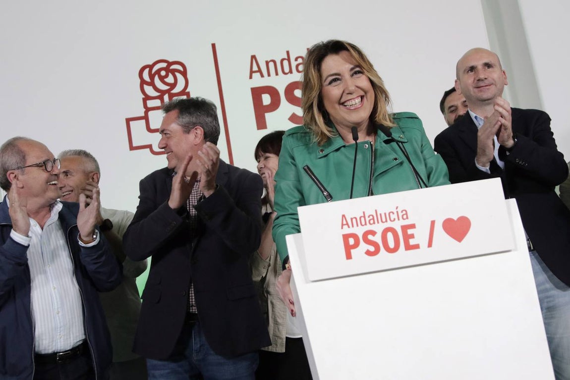 Ascenso del PSOE en Andalucía, las imágenes de la celebración