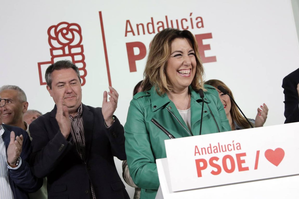 Ascenso del PSOE en Andalucía, las imágenes de la celebración