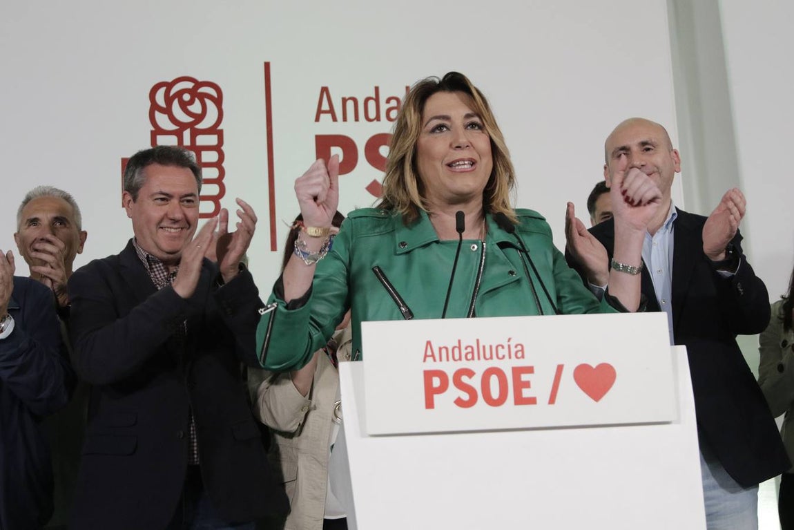 Ascenso del PSOE en Andalucía, las imágenes de la celebración