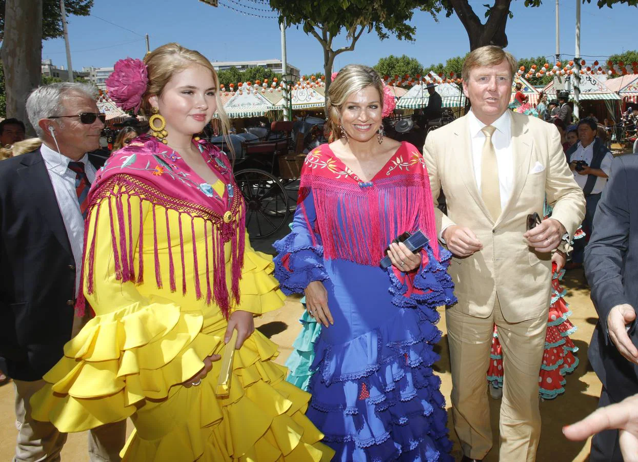 La Familia Real holandesa en el real de la Feria de Sevilla