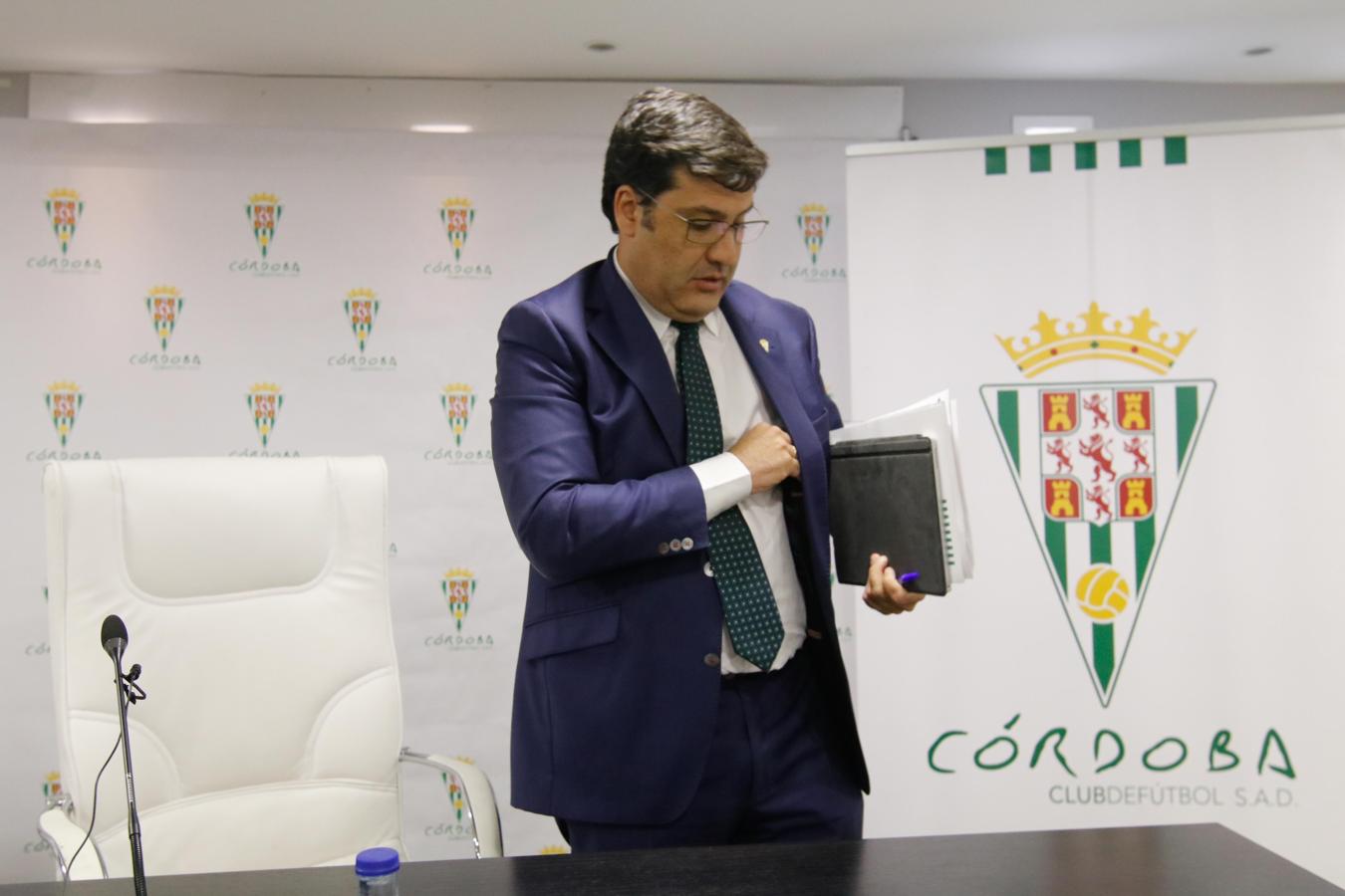 La intervención del presidente del Córdoba CF, en imágenes