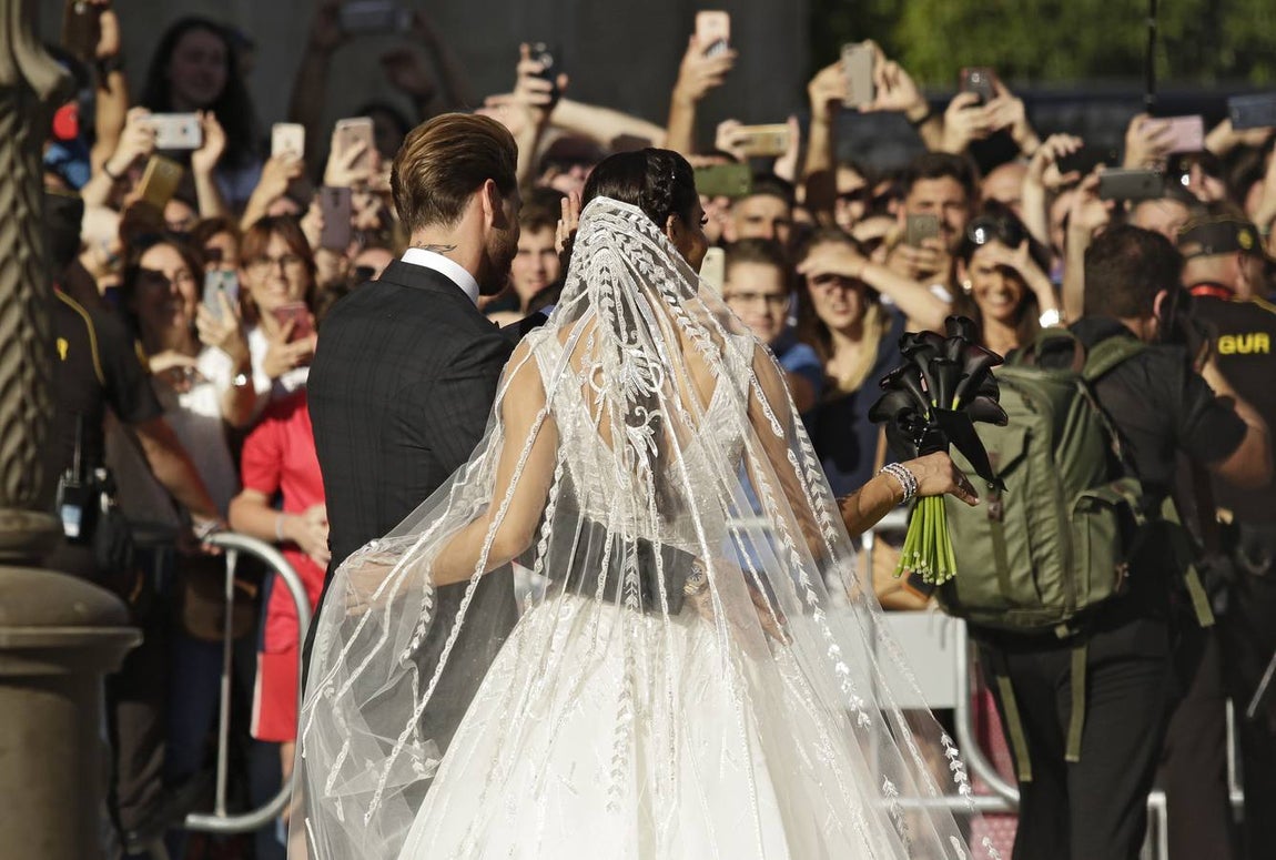 En imágenes, las mejores imágenes que dejó el enlace de Ramos y Pilar Rubio