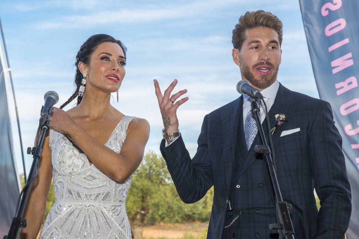 En imágenes, las mejores imágenes que dejó el enlace de Ramos y Pilar Rubio